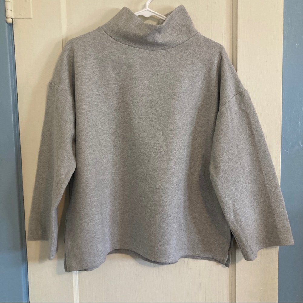 OAK + FORT HEATHER GREY SWEATER -
